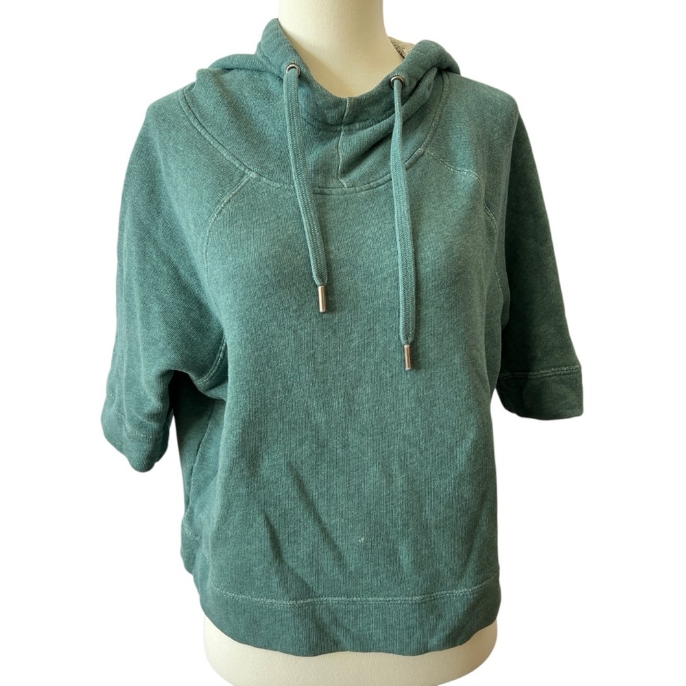 Pact Teal Cowl-Neck Pullover Hoodie - Picture 2 of 11